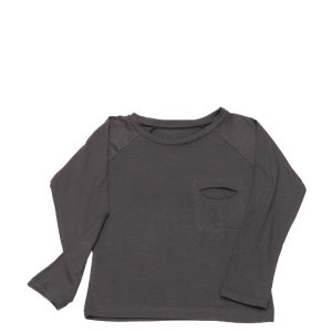 T-shirt grigio scuro manica lunga