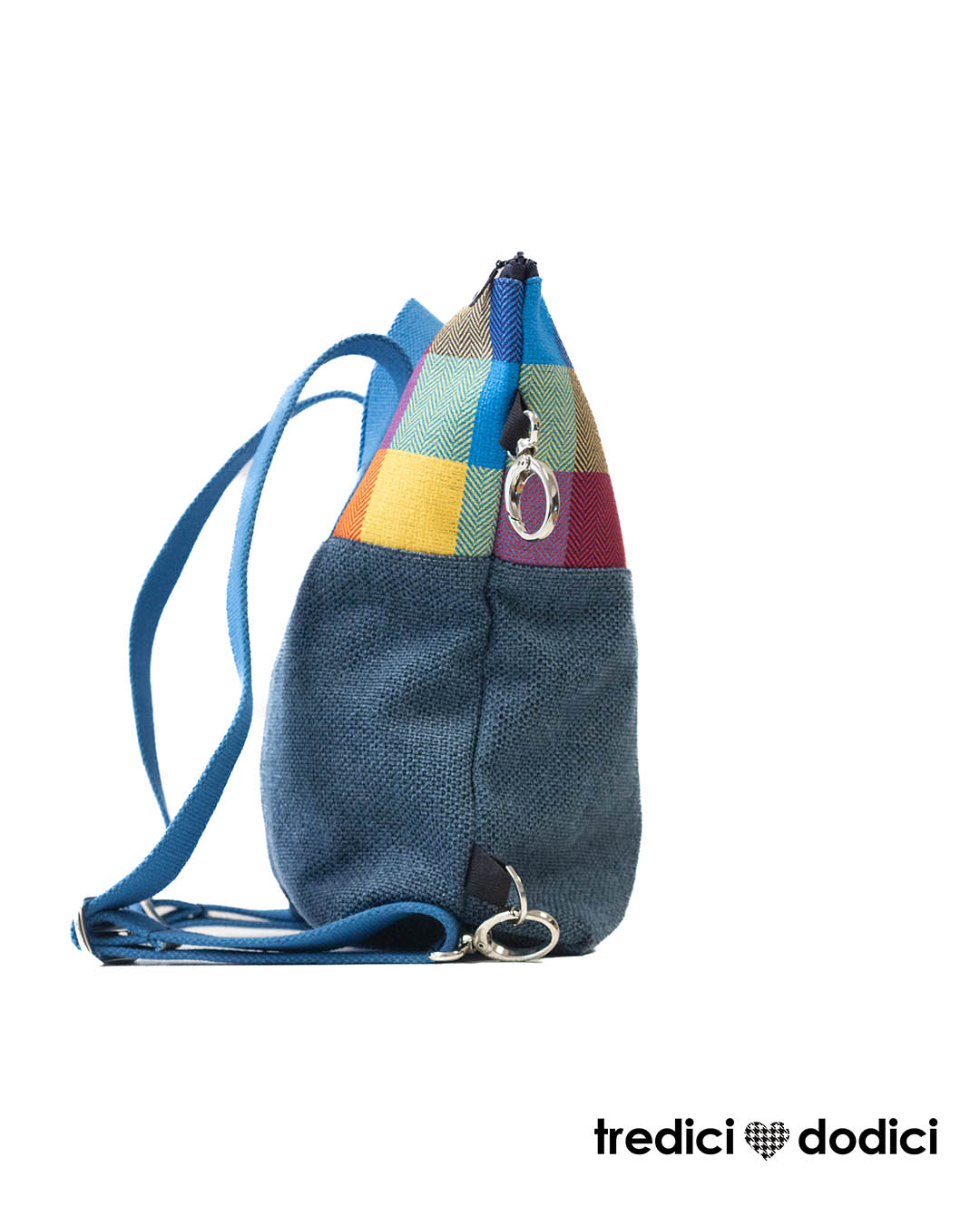 Zaino blu e quadri colorati - immagine 4