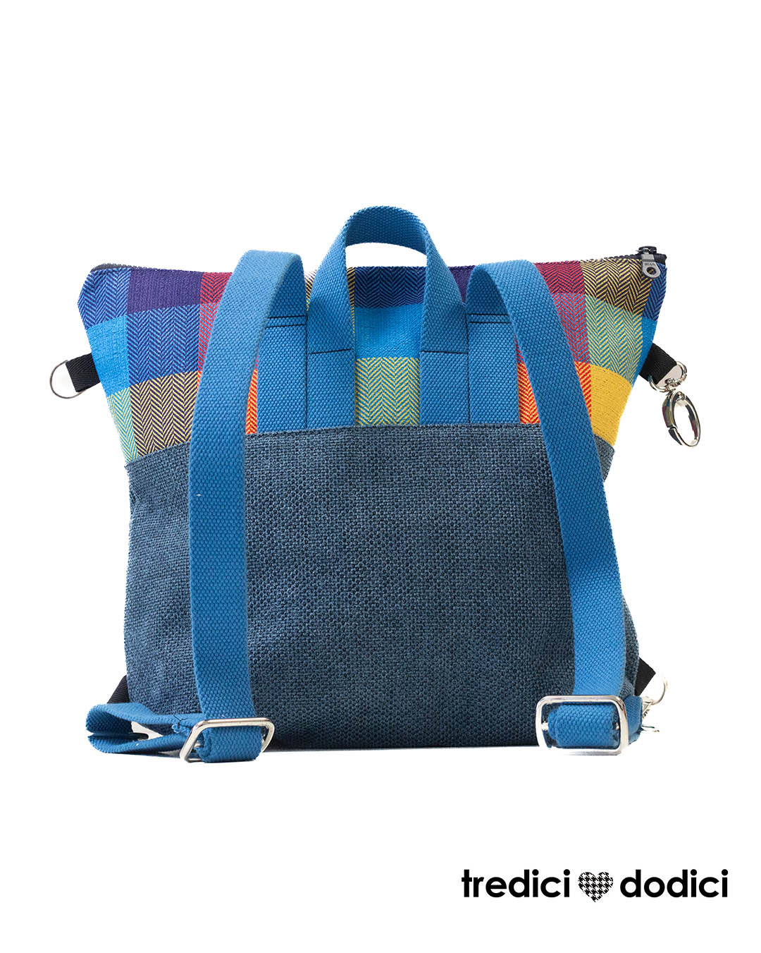 Zaino blu e quadri colorati - immagine 5