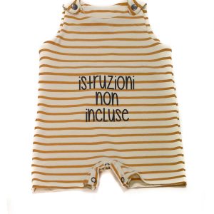 Tutina righe caramel con stampa ISTRUZIONI