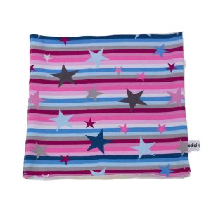 Scaldacollo strato singolo righe rosa azzurro