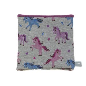 Scaldacollo unicorni grigio e violetto