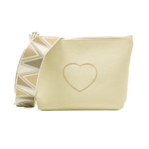 Serie tracollina in pelle riciclata panna