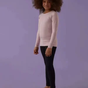 Maglia manica lunga bambina Jadea girocollo in cotone bielastico 263