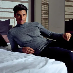 Maglia uomo lupetto interlock Nottingham Diego