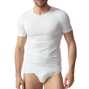 Maglia uomo mezza manica girocollo oltremare 744 caldo cotone elasticizzato 4 pezzi