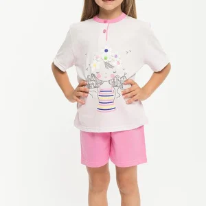 Pigiama Gary bambina mezza manica pantaloncino P25045