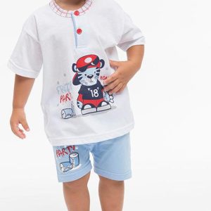 Pigiama Gary neonato manica corta puro cotone jersey P15031