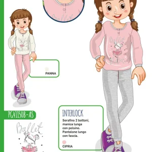 Pigiama bambina Nottingham caldo cotone interlock PG41150