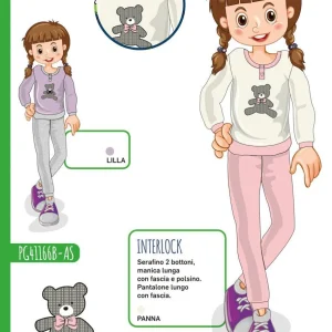 Pigiama bambina Nottingham caldo cotone interlock PG41166