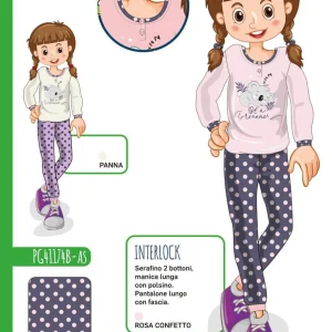 Pigiama bambina Nottingham caldo cotone interlock PG41174