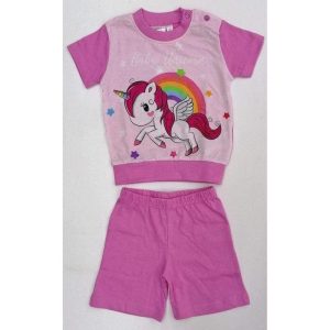 Pigiama bambina cotone Disney Unicorno corto 1434