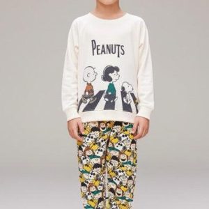Pigiama bambini Gisela girocollo in caldo cotone Snoopy Peanuts 20339