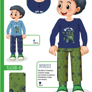 Pigiama bambino Nottingham caldo cotone interlock PG41248