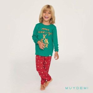 Pigiama bambino girocollo interlock Natale Muydemi 577675