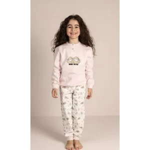 Pigiama invernale bambina cotone felpato Gary 3053