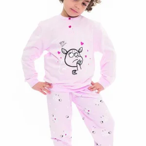 Pigiama invernale bambina cotone felpato Gary N20038