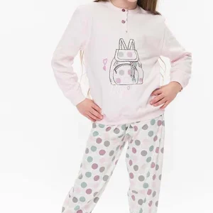 Pigiama invernale bambina cotone felpato Gary S20036