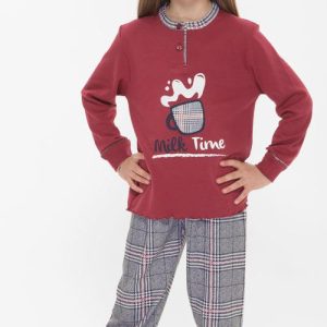 Pigiama invernale bambina interlock Gary Famiglia Q20017