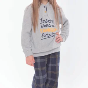 Pigiama invernale bambina punto Milano Gary N20078