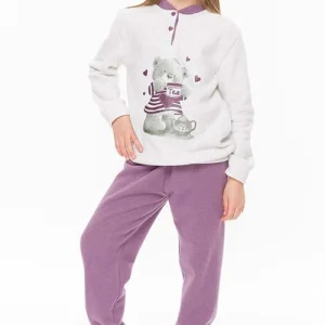 Pigiama invernale bambina/ragazza flanellato in Punto Milano Gary S30055