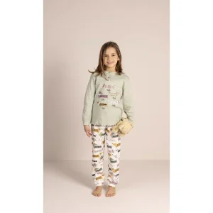 Pigiama invernale bambina/ragazza interlock Gary 3022