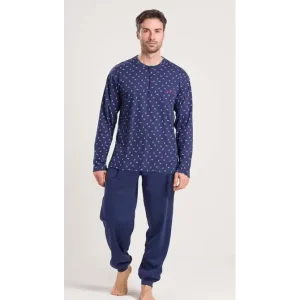 Pigiama uomo serafino Gary calibrato invernale interlock V60021CONF