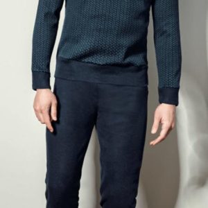 Pigiama uomo serafino Nottingham punto milano jacquard PG44370