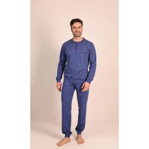 Pigiama uomo serafino invernale interlock Gary 6054