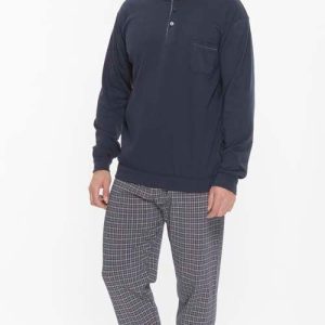 Pigiama uomo serafino invernale interlock Gary Q60010