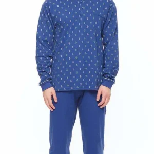 Pigiama uomo serafino invernale interlock Gary S60030