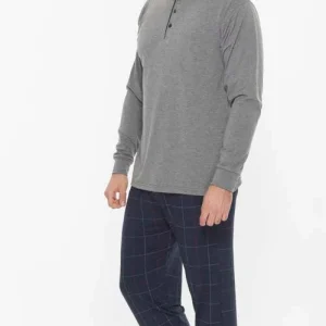 Pigiama uomo serafino invernale viscosa Gary Q60180