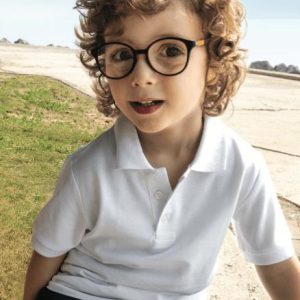 Polo manica corta bambini Siggi Happy School cotone fresco piquet 33MA0241