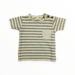 T-shirt righe con taschino
