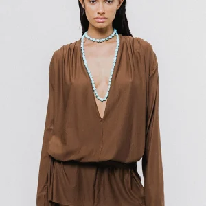 Teti Vestito Fuori Acqua Marrone