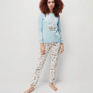 Tuta/Pigiama donna Gisela girocollo felpato 20100 Looney Tunes