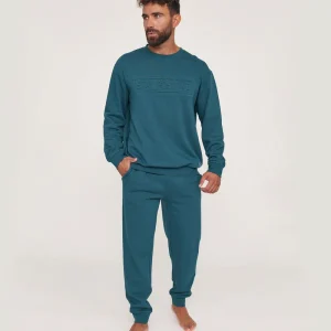 Tuta/Pigiama uomo girocollo cotone felpato Muydemi 370112