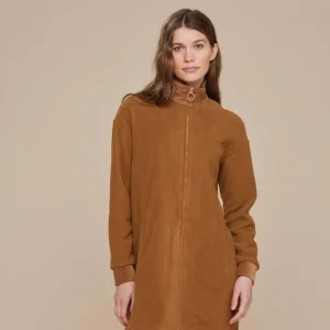 Vestaglia aperta con zip donna in micropile Noidinotte GE2697