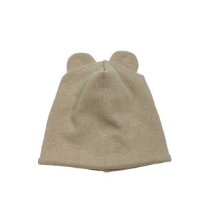 Berretta invernale beige con orecchie