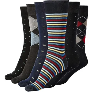 Calza uomo Enrico Coveri corto cotone mercerizzato fantasia 6 paia