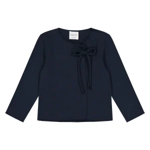 Cardigan blu cotone bio