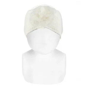 Fascia con fiore in tulle