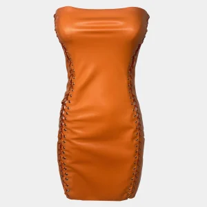 OLIVIA Abito con lacci - Arancione