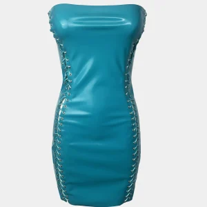 OLIVIA Abito con lacci - Turchese