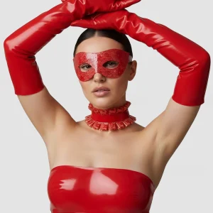 Choker con pieghe in pizzo