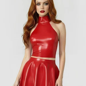 GLENDA - Top a collare con zip