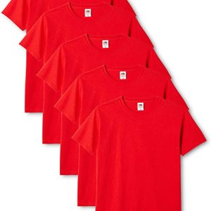 Maglia a manica corta a girocollo Rossa - Fruit of the Loom