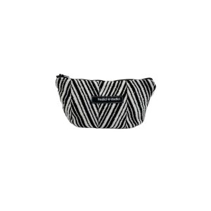 Mini trousse righe bianche nere