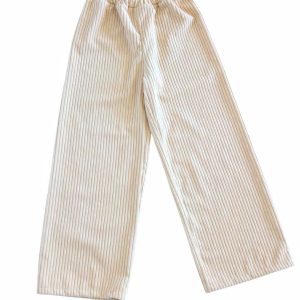 Pantalone velluto beige a coste larghe