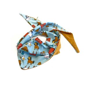 Sciarpa triangolo fattoria azzurra